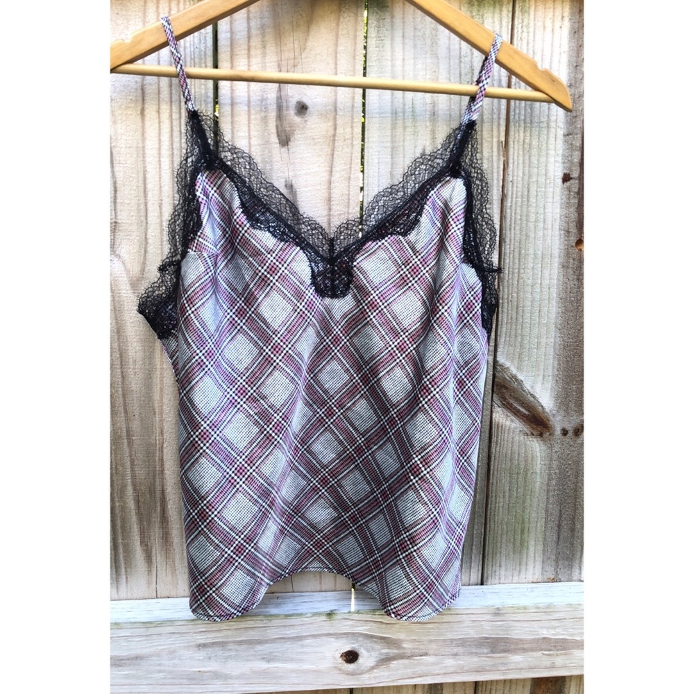 Victoria’s Secret Plaid Lace Camisole